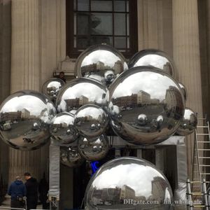 wholesale Attractive Silver Reflective Giant Inflatable Mirror Ball Decoration Outdoor Inflatable Mirror Spheres Hanging Balloon for Party Activities