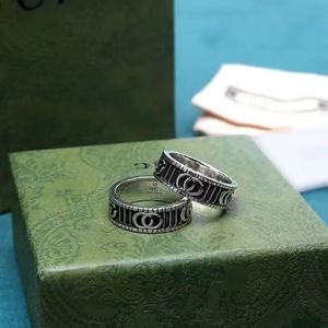 Designer Rings Vintage Titanium Steel Ring Fashion Jewelry for Mens and Womens Couple Band Rings Birthday Gift