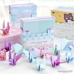 Gift Wrap 400pcs Mixed color square lattice origami small fresh kindergarten handmade paper DIY thousand paper crane color paper wholesale R230814