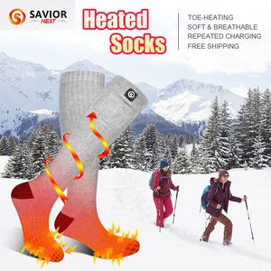 Calzini sportivi Salvatore Heat Electric Riscaldata Batteria ricaricabile della batteria ricaricabile Slitta lungo Ski Inverno Weather Hunting 230814