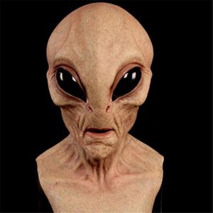 Party Masks Latex Halloween Alien Mask Horrible Big Eyes Ufo Full Face Scary Horror Alien Head Vuxen Masker Monster Party Cosplay Props 230812