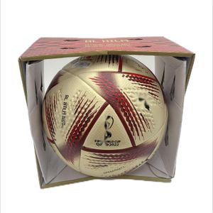 Palloni da calcio 2022 Coppa del mondo a gironi Football Al Rihla taglia ufficiale 4 5 Replica di fascia alta materiale con box443242