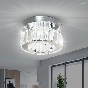 Taklampor Semi Flush Mount Light Fixtures Moderna kristallkronor för sovrum vardagsrum