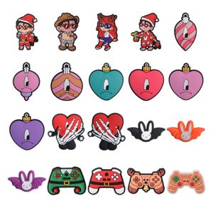 Acessórios para peças de sapatos charme de tamancador de neve de natal para atacado Papai Noel Sapatos Charmes Charmes de Natal Deer PVC Charms Gift D Series aleatoriamente