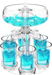 Narzędzia barowe Droga do napojów imprezowych z 6 szklankami Zestaw uchwytu akrylowego Picie Gra narzędzie Rodzina Zgromadzenie kieliszka wina 230814