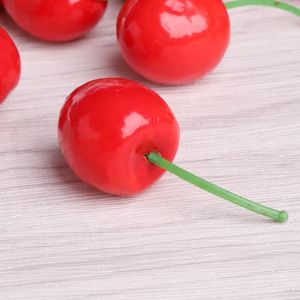 Decorative Flowers F2TE 10Pcs Artificial Lifelike Fruit Simulation Foam Red Cherry Wedding Party Decor