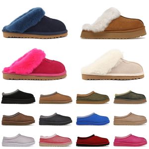 Top Tasman Slippers каштановый меховой мех Slides Swearling Shearling Classic Designer Shoes Tazz Mules Women Mans Upper Australia Ultra Ultra Mini Platform Boots 36-44