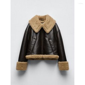 Mulheres de couro feminino Mulheres grossas de jaqueta de pele FAUX outono inverno streetwear feminino moto moto zíper casaco vintage Outwear