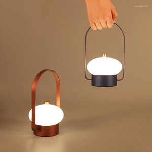 Bordslampor Portable Night Light Outdoor Ambient för enkel laddning Hemrum Dekorativ beröring Dimning Led USB Lamp Desk