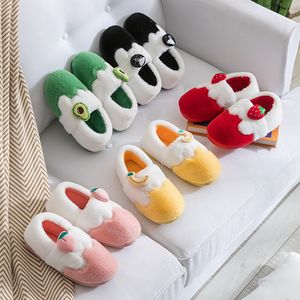 home shoes Child Shoe Cute Slippers Fruit Sneaker Warm Cotton Winter Indoor Loafers Shoes For Children Sneaker for Kids 230814