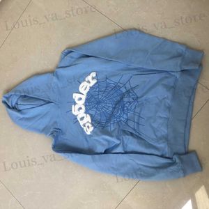 Felpa con cappuccio maschile 2023 New Sky Sp5der Men Women 1 Hip Hop Young Thug Spider Hoodie World World 555555 Fonette stampare con cappuccio azzurro t230814