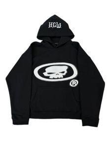 Herrtröjor tröjor y2k hoodie harajuku hip hop skalle tryck super dalian cap tröja herr street punk rock gothic topps gata kläder 230814