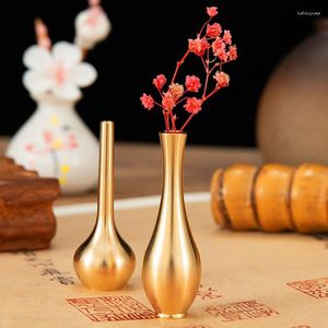 Вазы 1pc mini Pure Mopper Vase Gold Decorative Living Room Antiqu