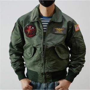 Men's Jackets Bomber Jacket Pilot Coat Spring Men CWU-45P/36P Nylon US Military Green 230812