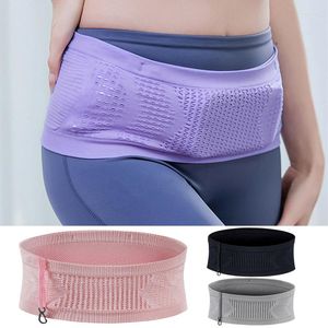 Outdoor -Taschen nahtlos unsichtbarer Taillengürtelbeutel Männer Frauen Fitnessstudio Sport Fitness Fanny Pack Mobile mit Haken