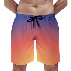 Shorts maschile colorato tramonto per il tramonto estivo pantaloni corti surf beach pantaloni comodi modalità personalizzata tronchi