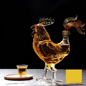 Tumblers Home Glass Wine Bottle Rooster Form Liquor Tomglas Infunderade vinflaskor Whisky Dispenser Bar Tools 230814