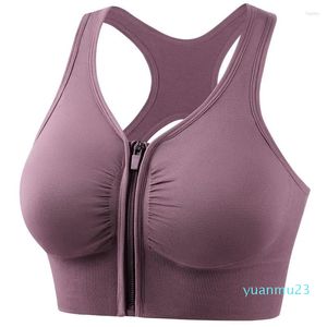 Наряд йоги Veqking Front Zipper Women Sports Bra Bra Plus Size Shop Up Shock -Resyper Hourshable Fitness Trapoout Top