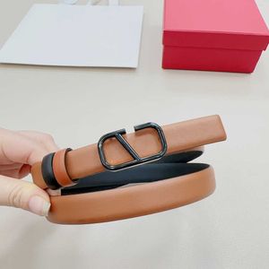 Luxury designer belt for women Fashion leather belts top quality letter smooth buckle belt classic Lady beautiful Thin Waistband Reversible Width 2Cm