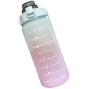Бутылки с водой Портативная бутылка с соломенной ручкой, защитная пряжка для открытых кемпингов