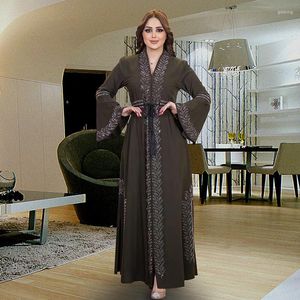 Etnik Giyim Açık Abaya Dubai Kaftan Müslüman Haltan Abayas Kadınlar İçin Elbiseler 2023 Sıradan Kimono Robe Femme Kaftan Türk İslami