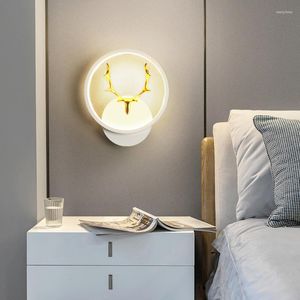 Wandlampen moderne Schlafzimmer Nacht LED Lampe Wohnzimmer Sofa Leuchthalle Lughs El Korridor Dekoration Staghorn Großhandel Großhandel