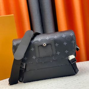 High Quality Designer Bag Mens Leather Printed Messenger Bag Fashion Woven Shoulder Bag Adjustable Strap Crossbody Bag #40510