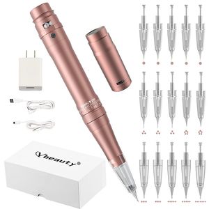 Tattoo Machine Wireless Permanent Makeup Pen Professional Eyebrows Lip Microblading DIY With Cartridge Needle 230814