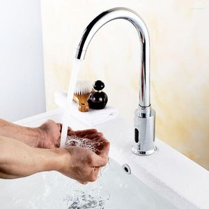 Waschbecken Wasserhähne Becken Wasserhahn automatisch Sensor Wasser spart TAP Einer kaltes Touch-freier Infrarotdeck montiert