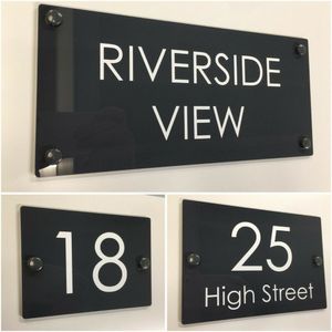 Garden Decorations Modern House Sign Plaques Door Number Street Acrylic Personalised Name Plate 230812