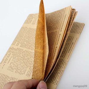 Подарочная упаковка ретро английская газета Kraft Paperue Paper Paper Boock Букет Букет Подарки упаковка DIY Ручные цветы Подарки упаковка R230814