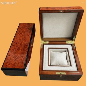 Guarda le scatole di fabbrica Fornitore all'ingrosso arancione con legno originale Breg di Naples Box Case Orologi personalizzati Custodia regalo