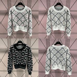 Swater Women Designer Knitwear pullover tkany sutumn zimowy sweter ekipa ekipa szyi haftowy