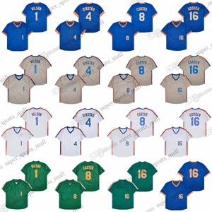 1983 Gooden Vintage Baseball Jerseys Dwight Mookie Wilson Lenny David Gary Dykstra Wright Carter Homens Costurados Jersey