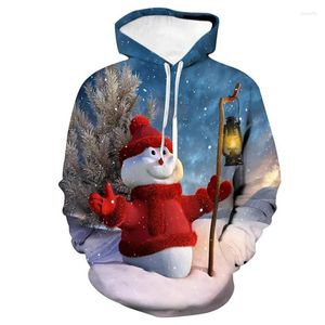 Con cappuccio maschile 2023 UNISEX UGLY MWATH NATALE MWATS 3D FUNCEVERE PULLOVER PROVA e Women's Autumn Winter