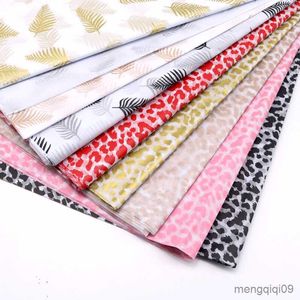 Gift Wrap 50*70 Cm Leaves Gift Wrapping Paper DIY Handmade Craft Leopard Star Pattern Tissue Paper 10 Sheets/Bag Floral Packaging Material R230814