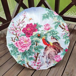 Parasol papier olejowy Parasol sufit dekoracyjny damski ręcznie robiony antyczny taniec wiatrowy hanfu chiński jedwabny tkanina sztuki