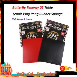 Table Tennis Sets Butterfly 05 Racquet Rubber Skin Pong Sponge 2.1Mm Reverse Adhesive Racket Er Training Accessories Drop Delivery S Dhdup