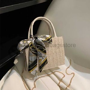 Gentle simple and fashionable woven silk scarf handbag Spring/Summer Western style chain single trendstylishhandbagsstore