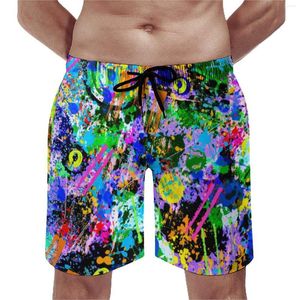 Men's Shorts Abstract Print Board Summer Graffiti Carnival Running Surf Beach Man Comfortable Casual Large Size Swimming Trunks