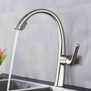 Lager 360 Rotation Filter Kitchen Sensor Touch Faucet Hot Cold Mixertap Enkel handtaget Bassängen Kran