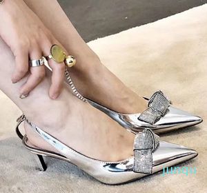 Mulheres vestidos sapatos de moda salto alto vestido sandálias prateado veludo sapato de luxo de luxo salto alto sapatos mulheres diamante chaussures