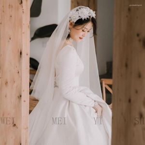 Bridal Veils 2023 Vintage Juliet Wedding Krótkie aplikacje tiulowe luksusowe zasłona dla narzeczonych voiles de Mariage noir velo novia