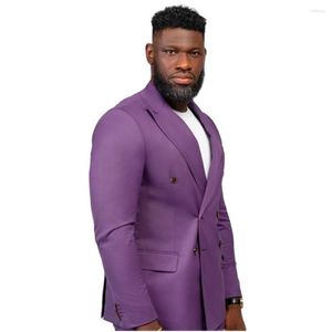 Ternos masculinos Men Full Men 2 Pcs Acelerou Lapela Slim Fit Man Roupas Casamento no noivo Vestido de baile personalizado Madeiro masculino Blazer diariamente desgaste