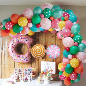 Decoration Balloons Ice Cream Candy Birthday Decorations for Girl Kids Lollipop Supply Hoppy Birthday Banner R230812