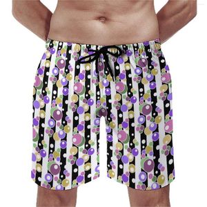 Pantaloncini da uomo Dots and Stripes Gym Stampa retrò a strisce casual Short Short Sports Fitness Regalo di compleanno Trunks comodi