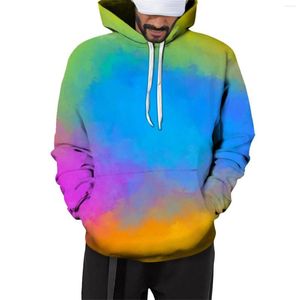 Herren Hoodies Krawatte Dye Sweatshirt Multicolor Hoodie Herbst Winter Tops Streetwear Sweatshirts für Männer Dailywear Langarm Sudaderas