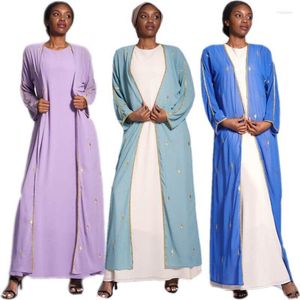 Ethnic Clothing Fashion Chiffon Embroidery Abaya Jilbab Elegant Dubai Muslim Womens Party Long Sleeves Robe Cardigan Maxi Dress Kaftan