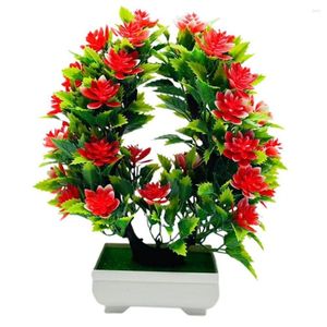 Dekoratif Çiçekler Şık Yapay Çiçek Bonsai Gerçekçi UV Dayanıklı Plastik Bakım Dış mekan için sahte olmayan sahte