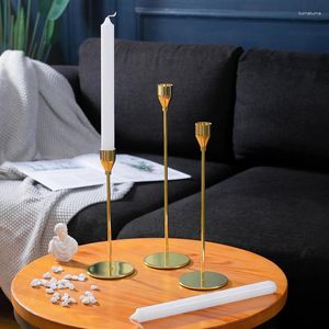 Candle Holders European Style Metal Holder Simple Wedding Decoration Bar Party Dining Table Decor Sense Of Ritual Home Candlestick